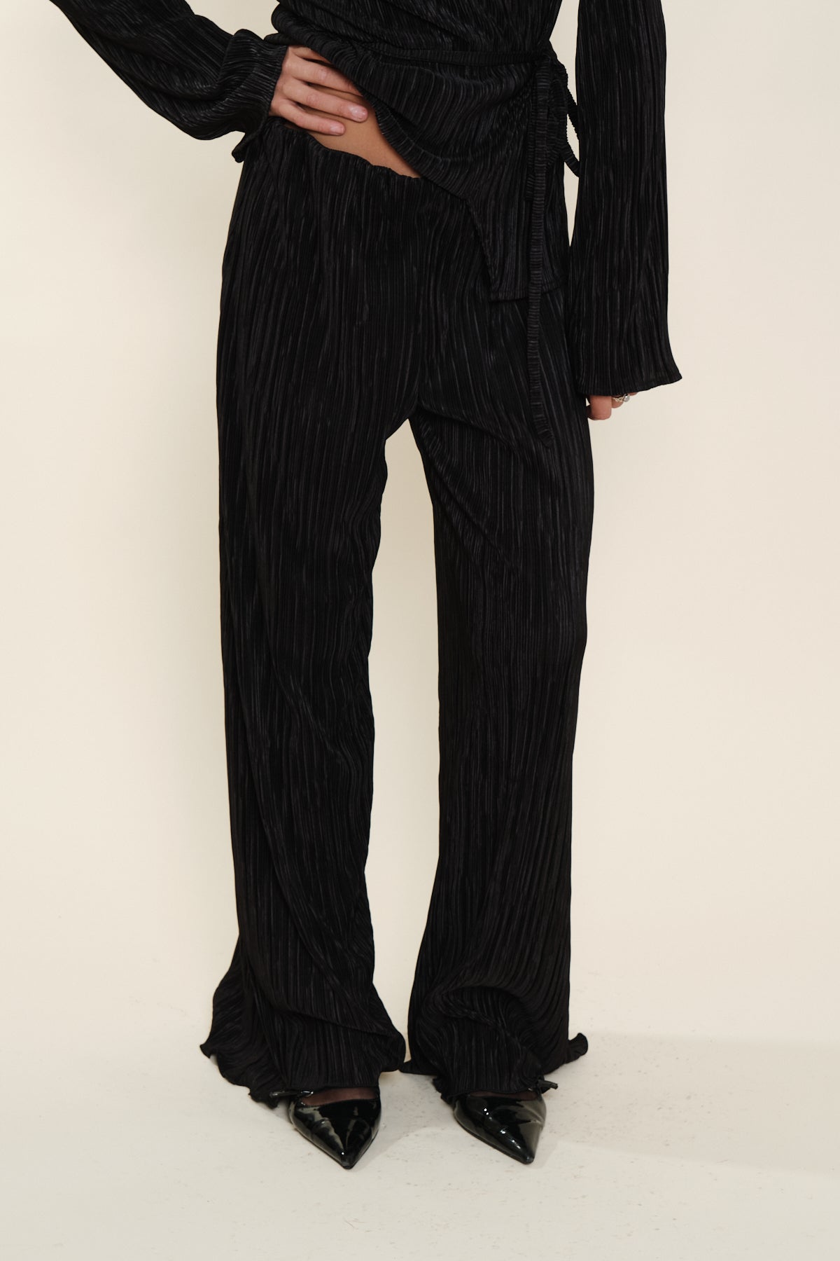 Pantalón Ivi Pleated Negro