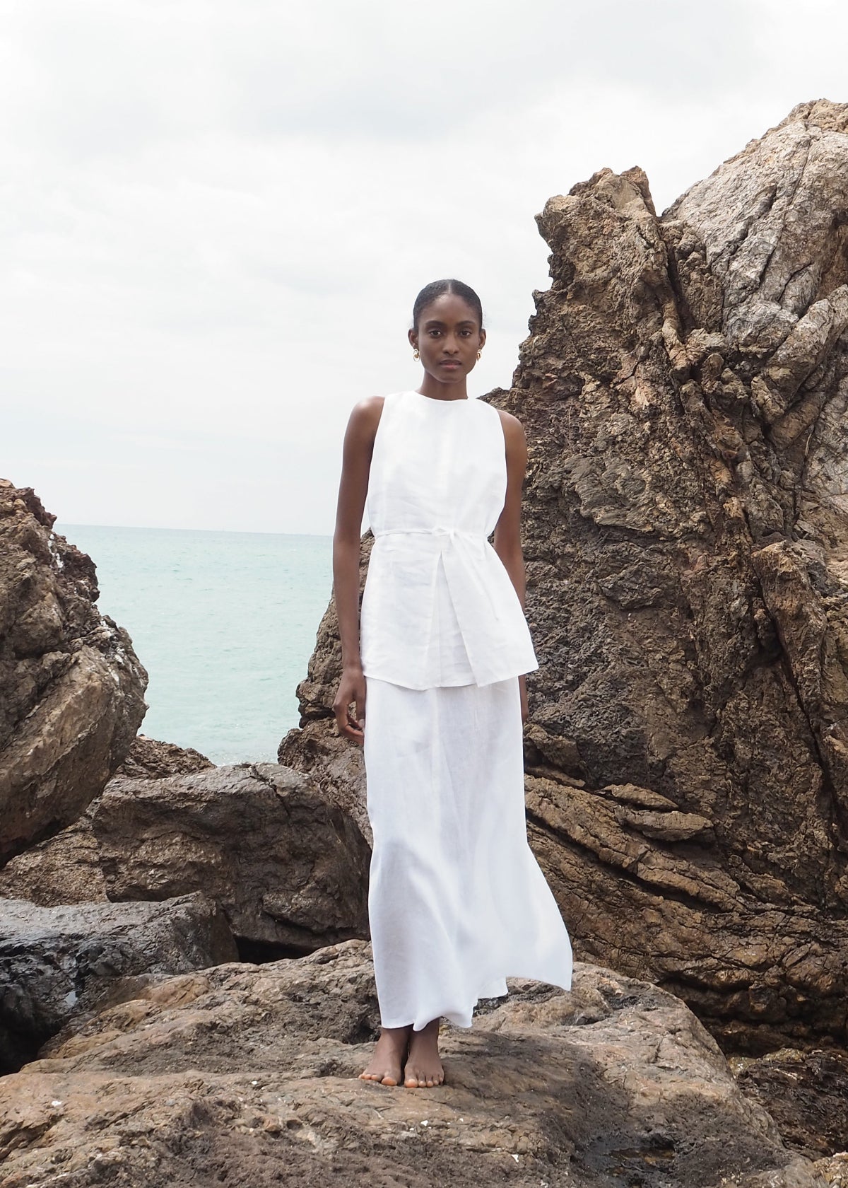 Bura Skirt White (100% Linen)