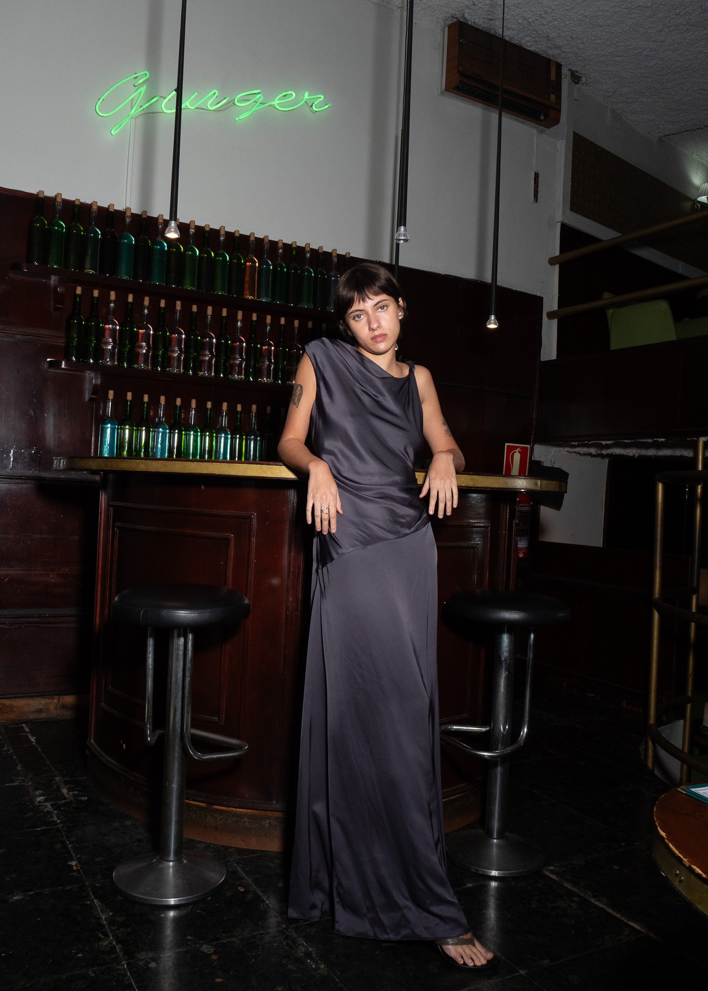 Vestido Tuin Satin Grey