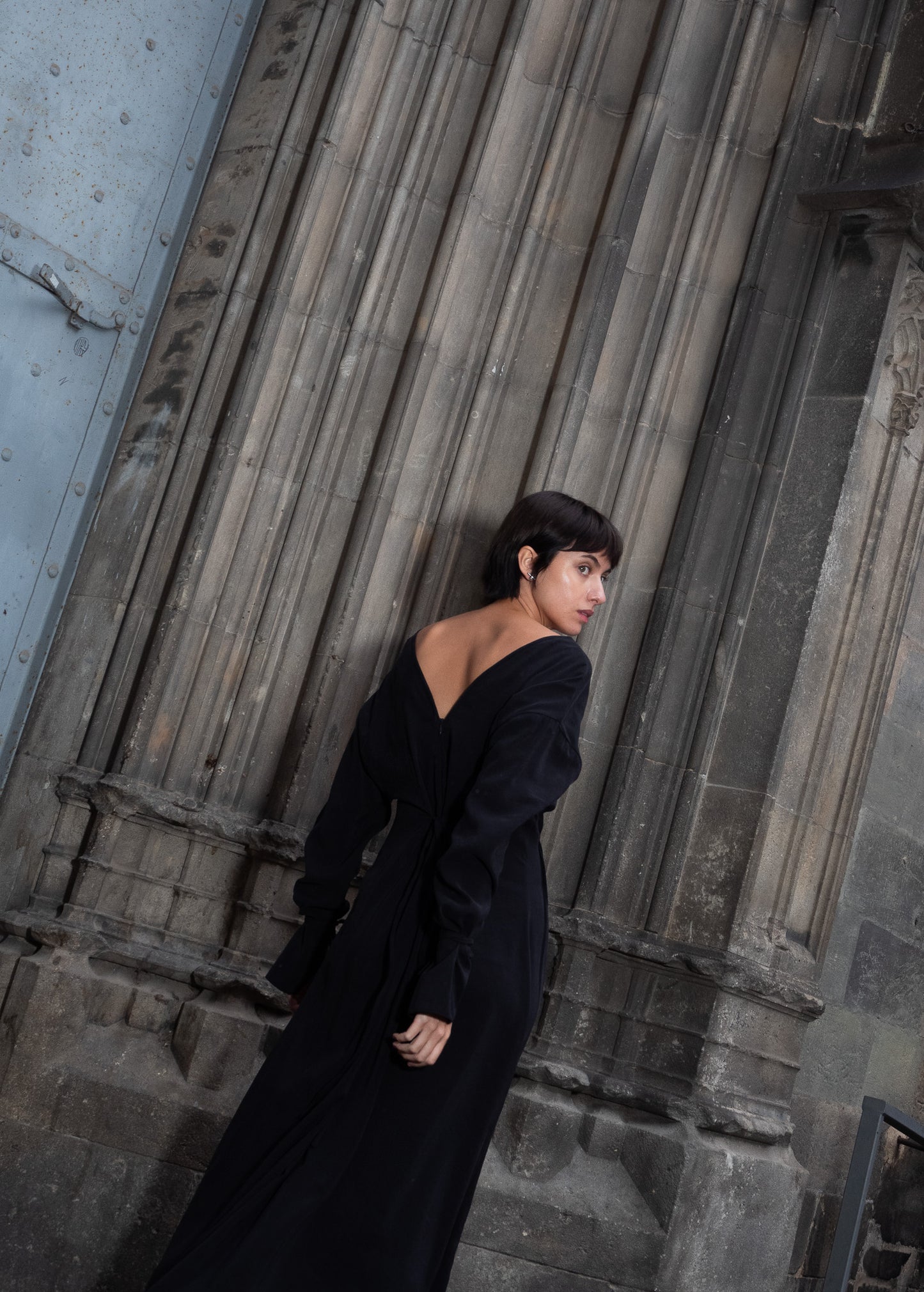 Vestido Gio Negro 'Cupro Touch'