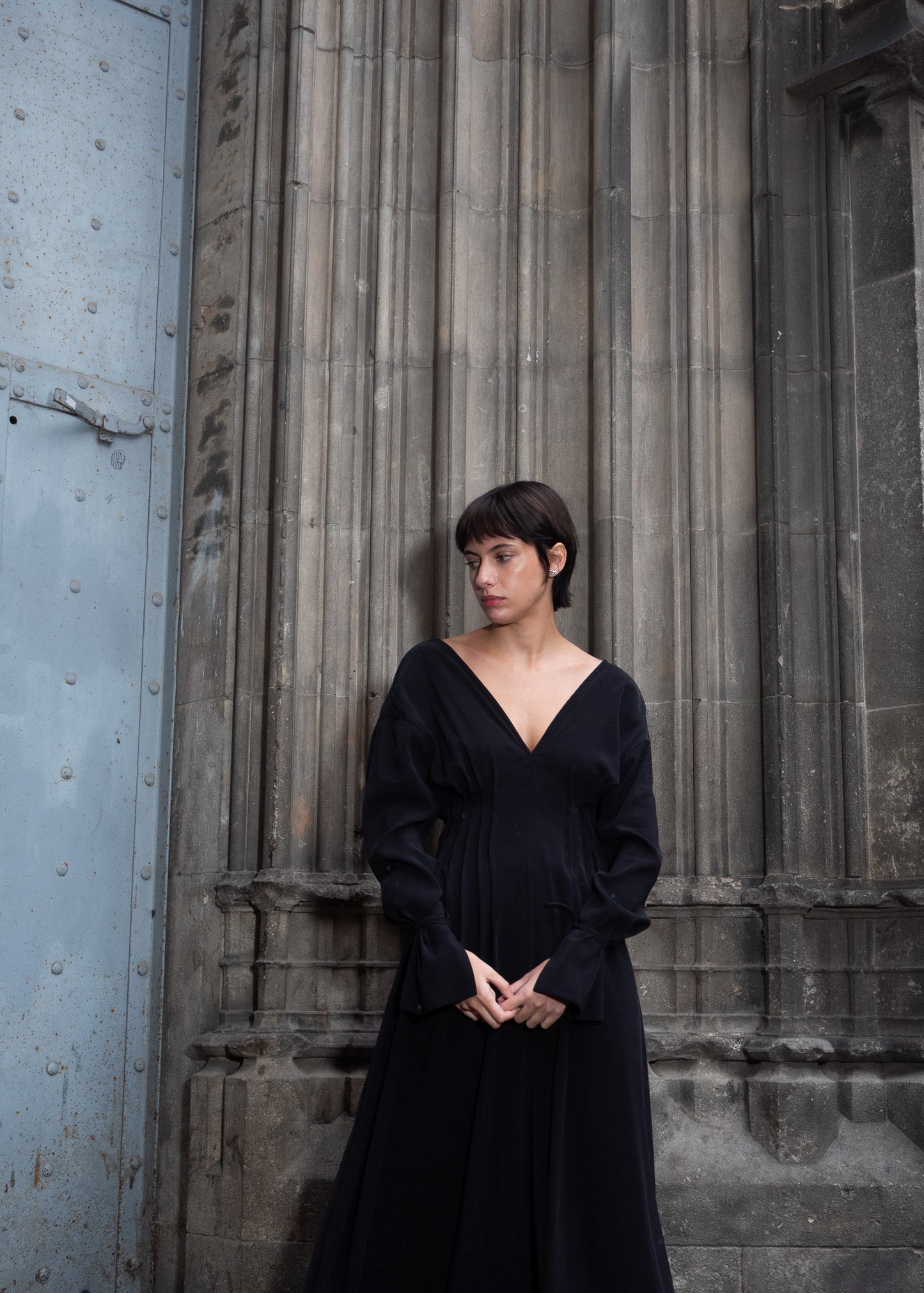 Vestido Gio Negro 'Cupro Touch'