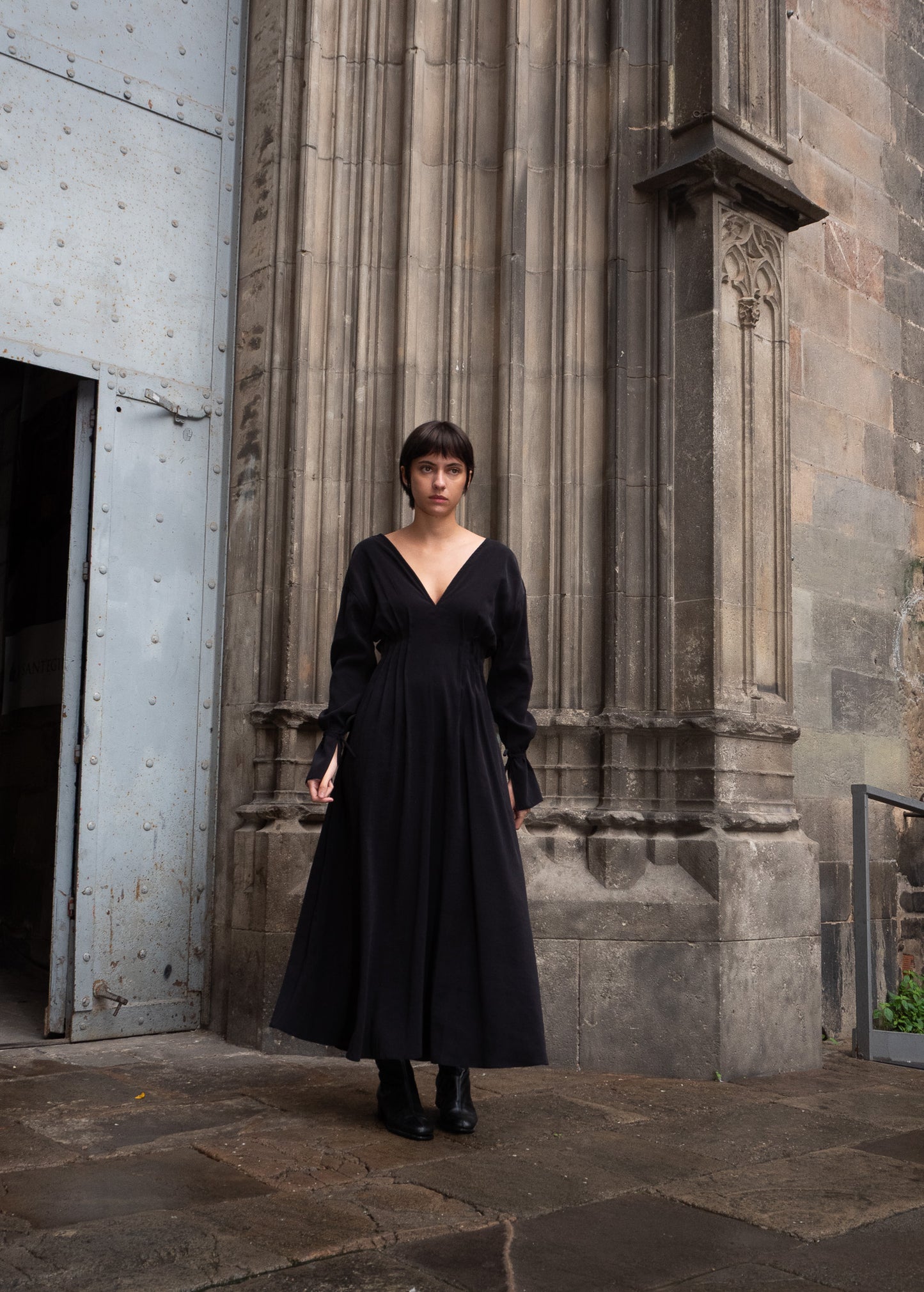 Vestido Gio Negro 'Cupro Touch'