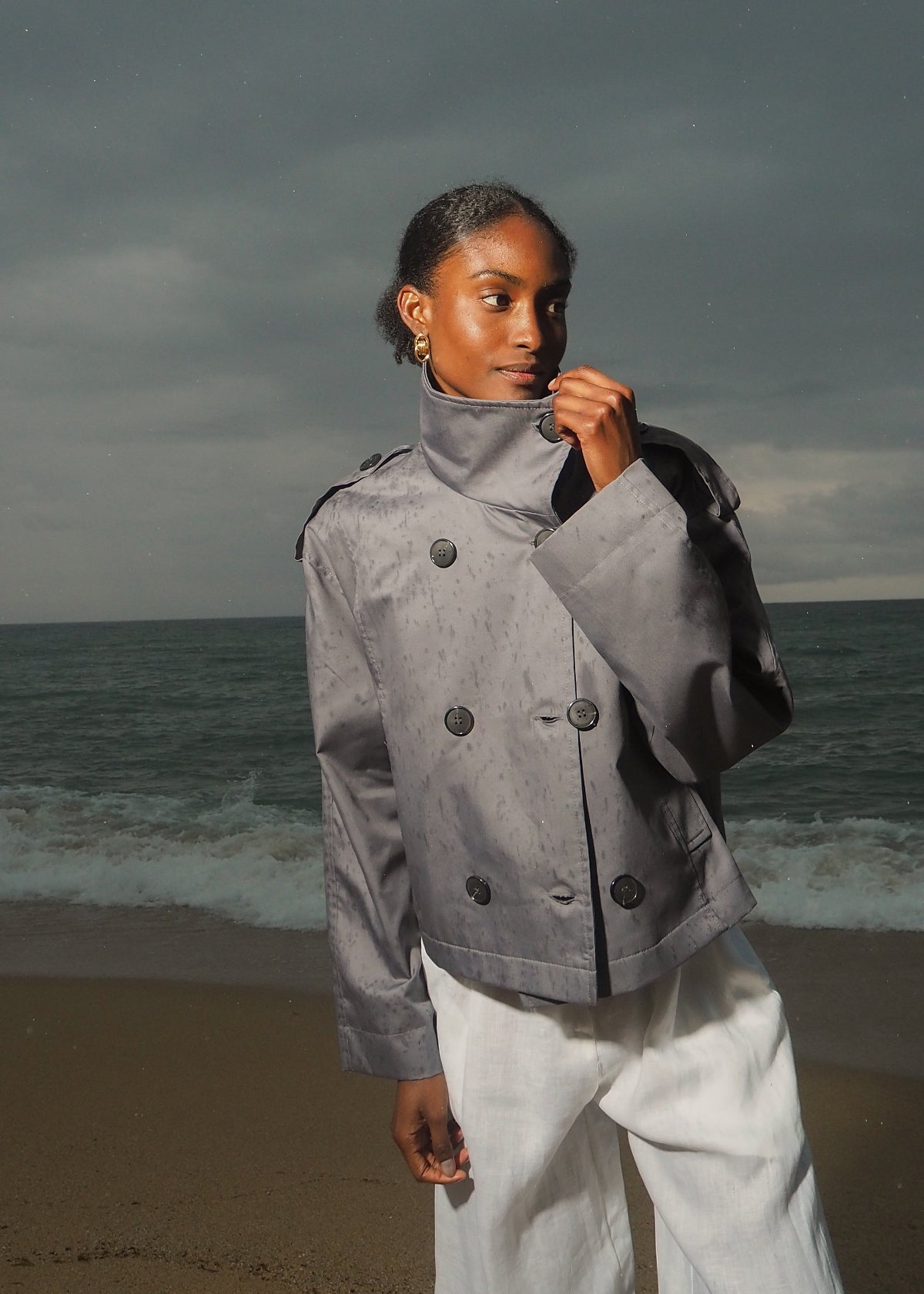 Gabardina Maca Navy