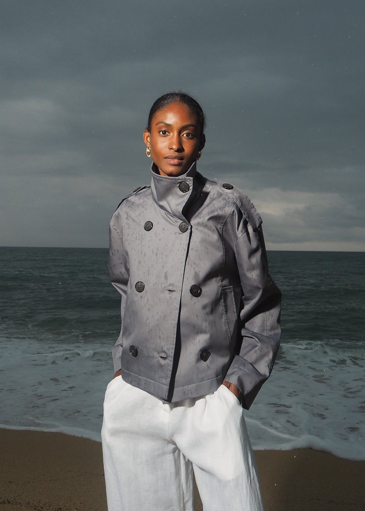 Gabardina Maca Navy