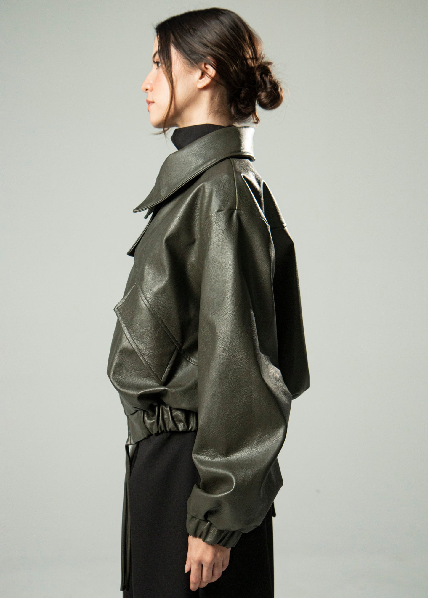 Botan Bomber Kakhi 'Vegan Leather'