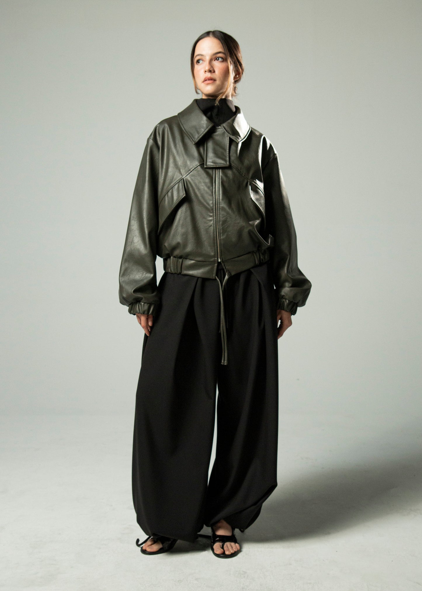 Botan Bomber Kakhi 'Vegan Leather'