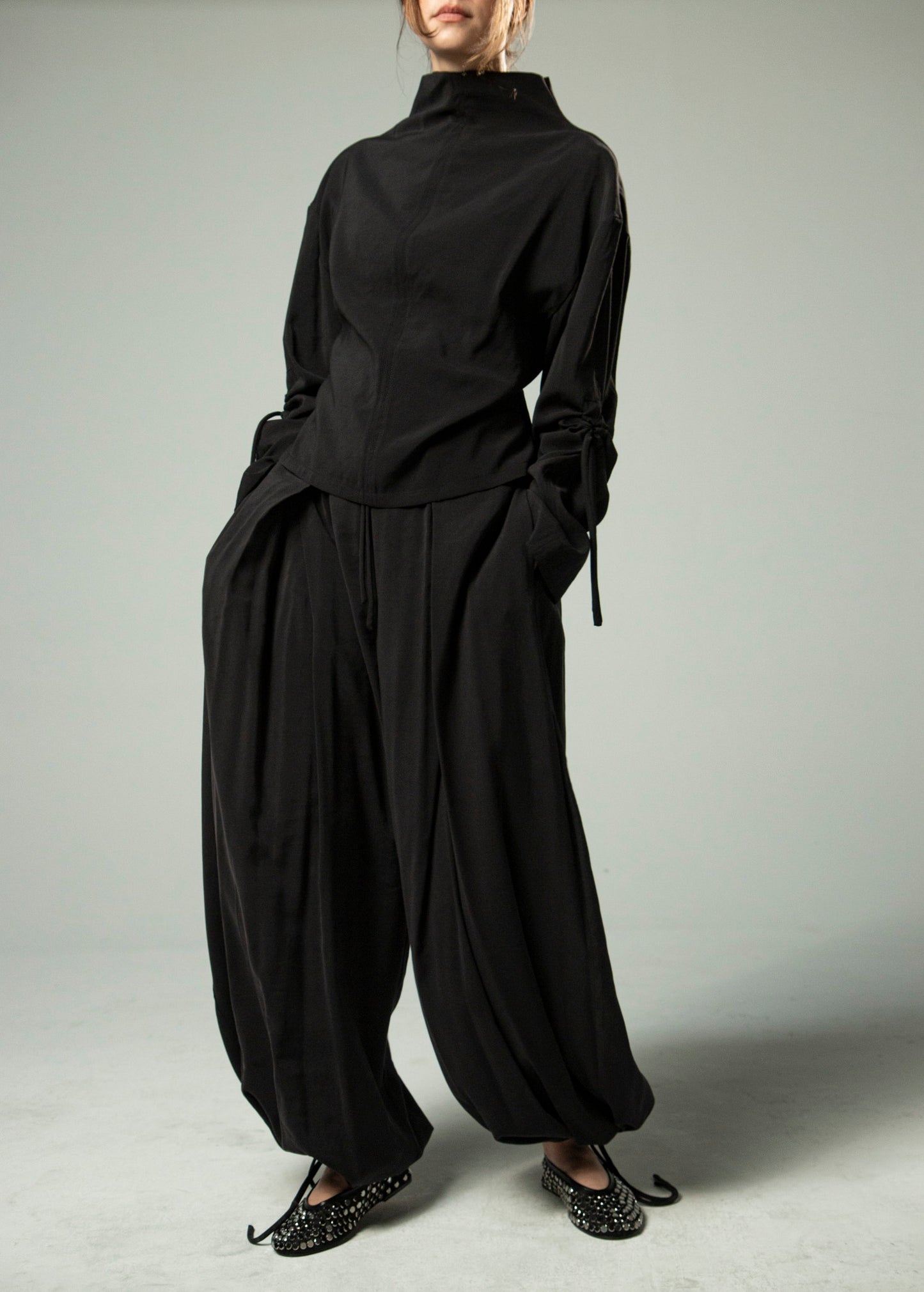 Pantalón Baki Negro 'Cupro Touch'