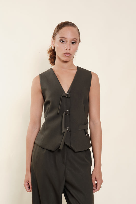 Chaleco Naoko Khaki