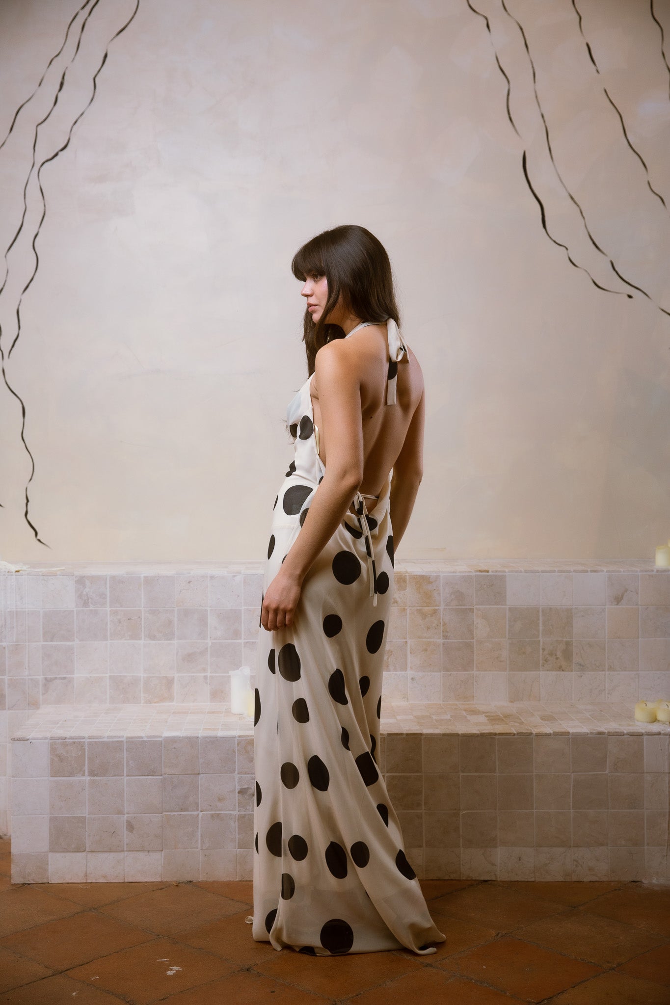 Vestido Dua Polka Cream