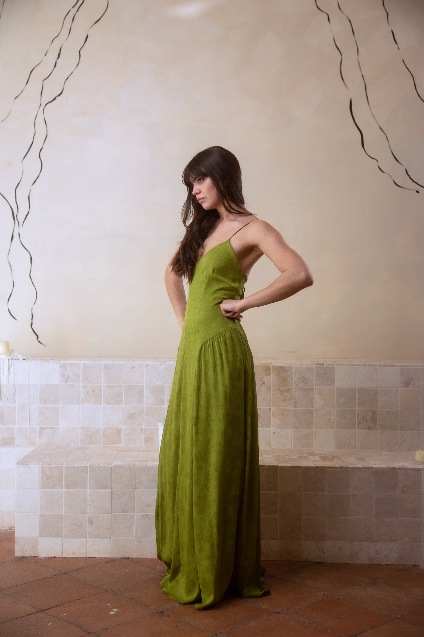 Rina D1 Mustard Dress