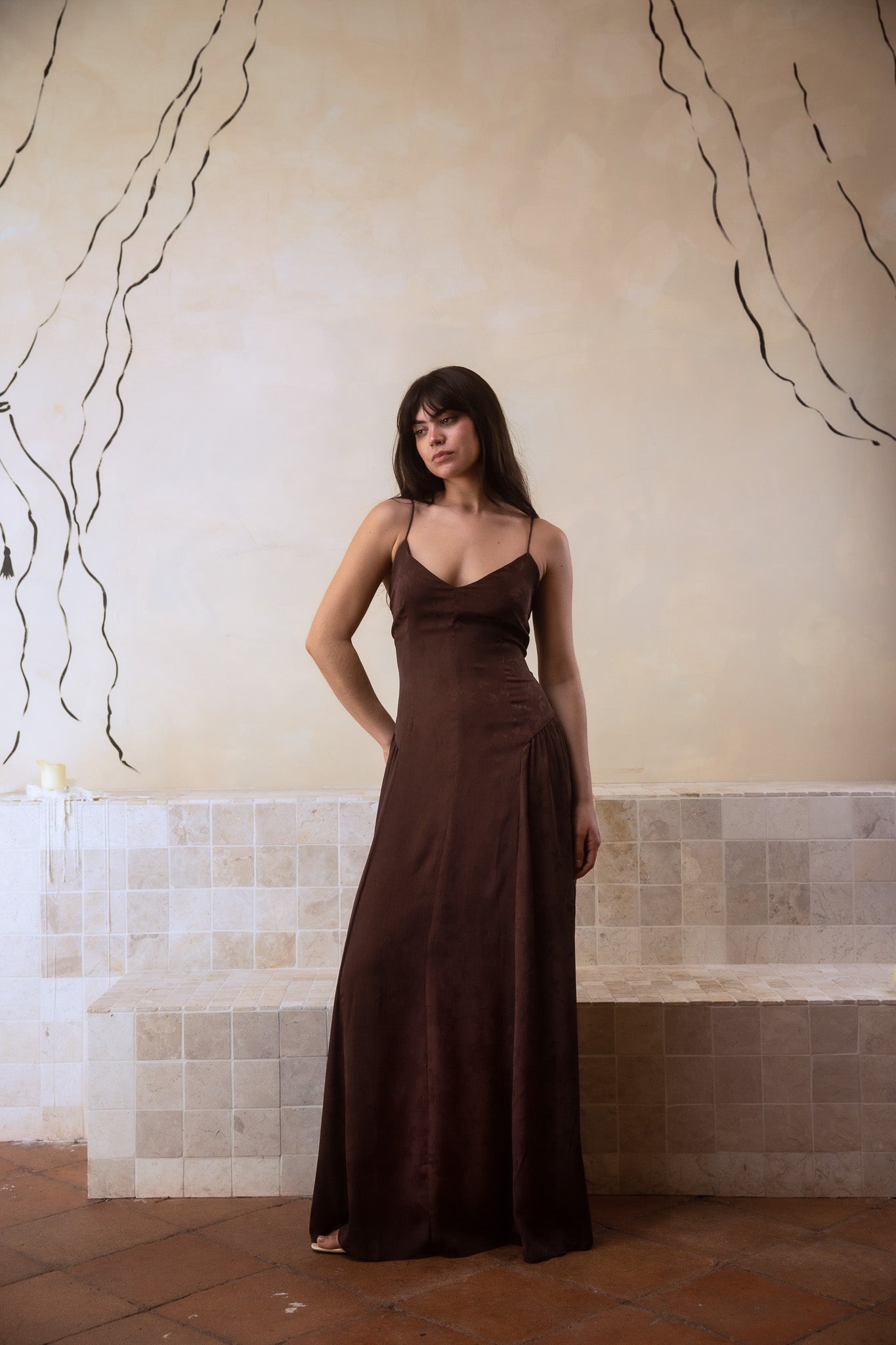 Rina D1 Mustard Dress