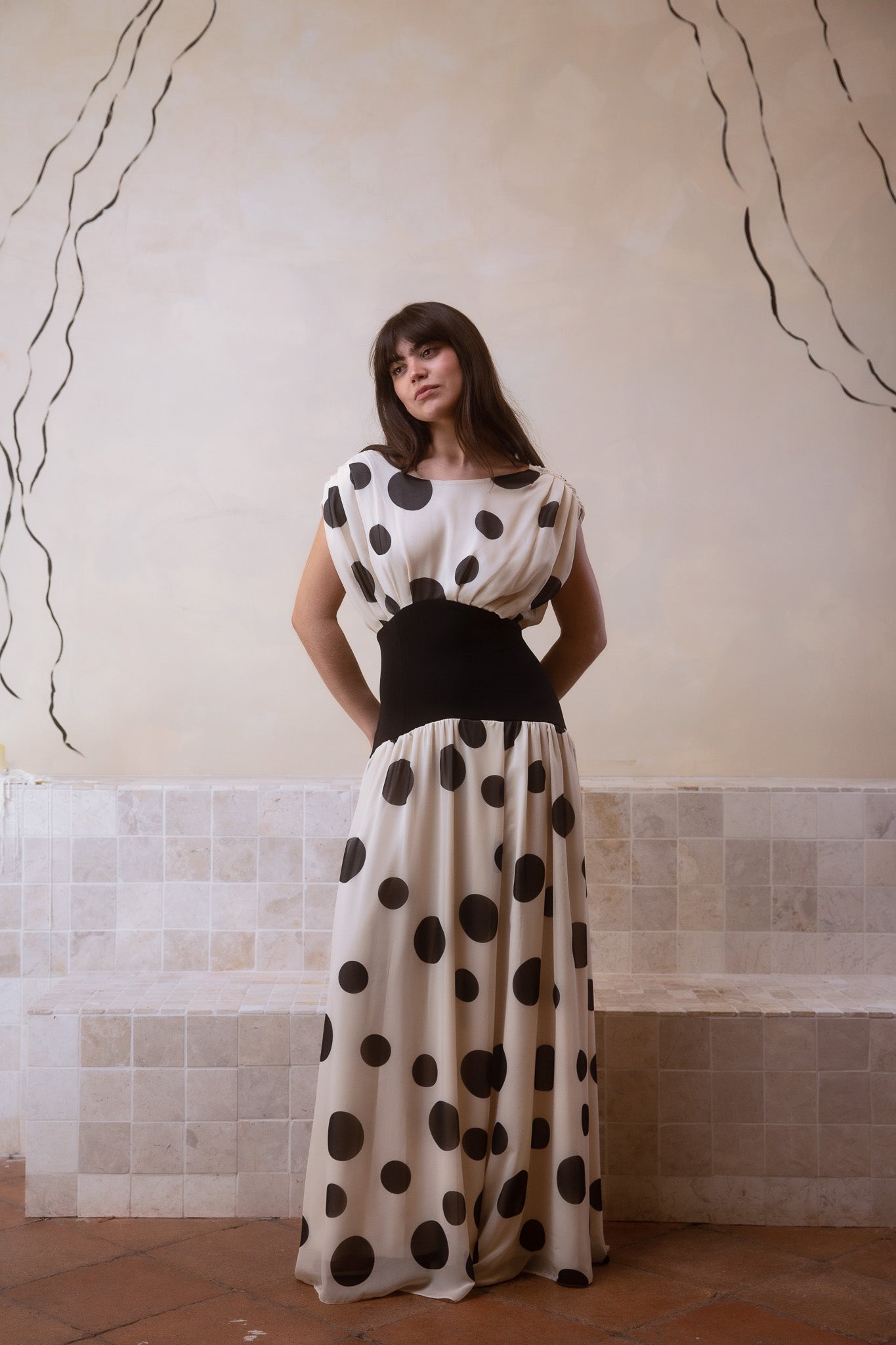 Margo Polka Cream Dress