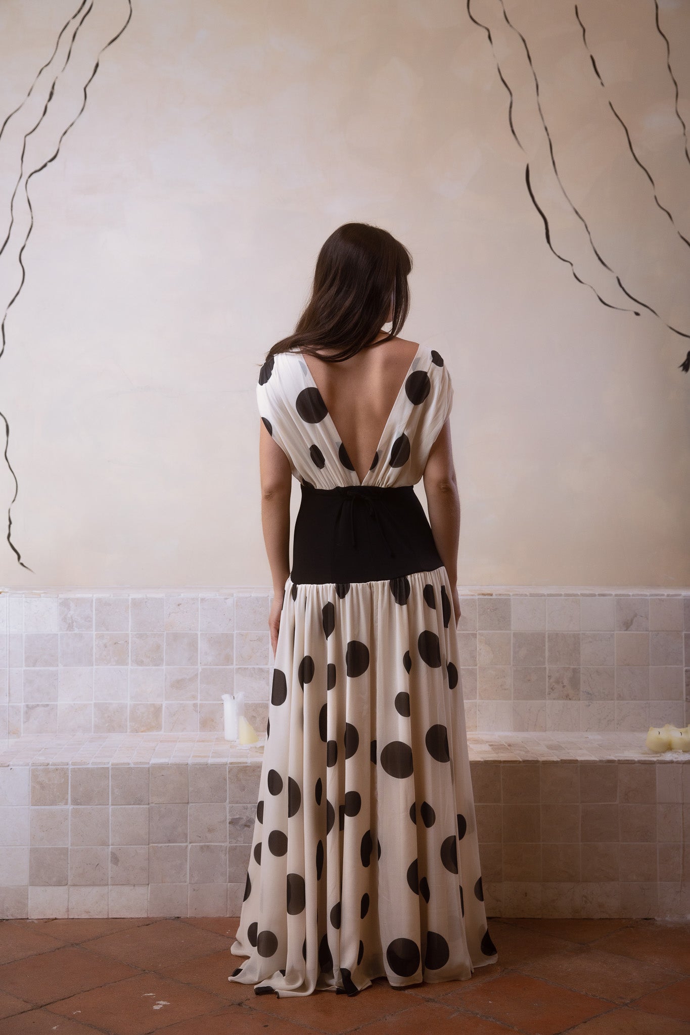 Margo Polka Cream Dress