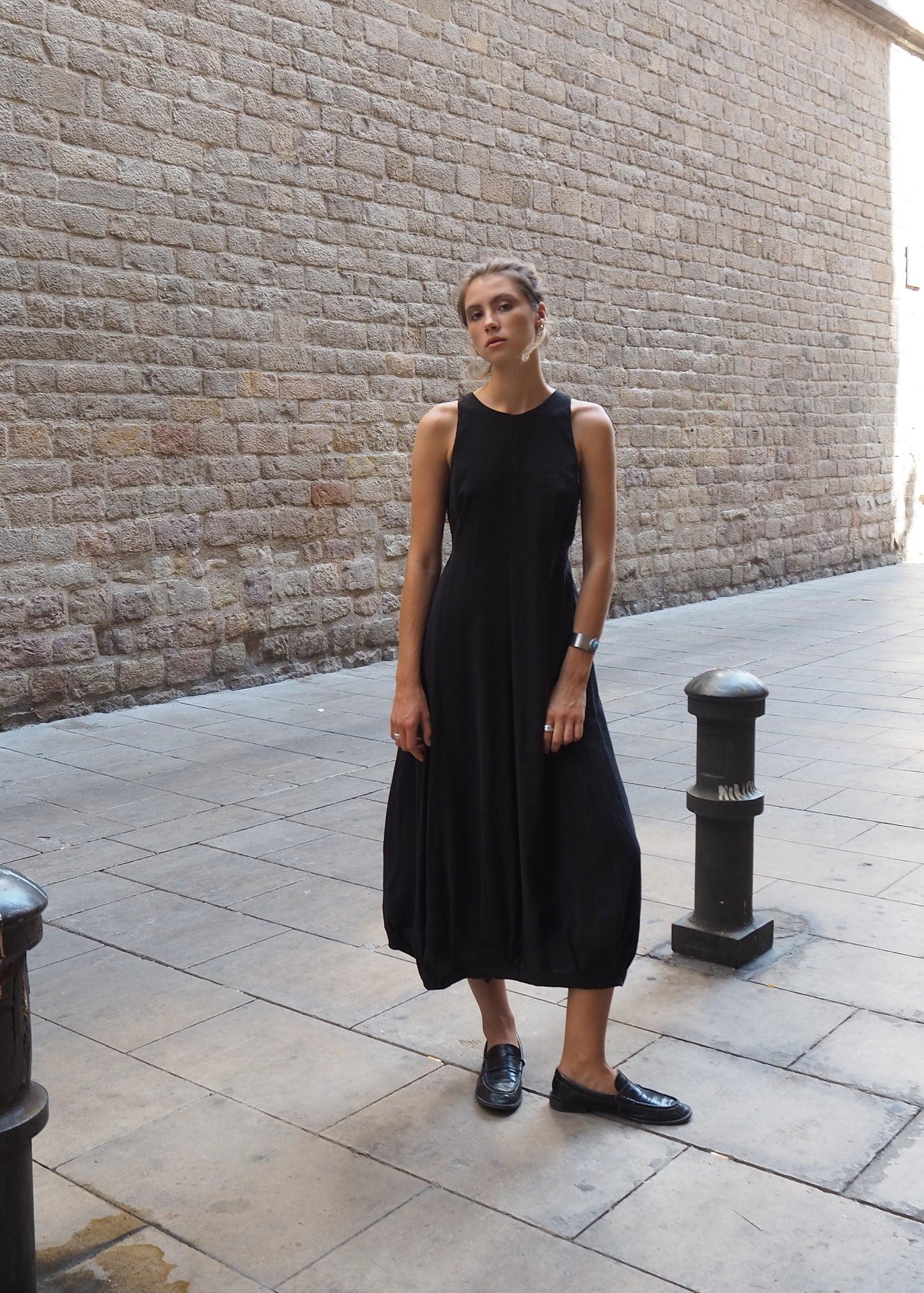 Vestido Yuno Cupro Negro