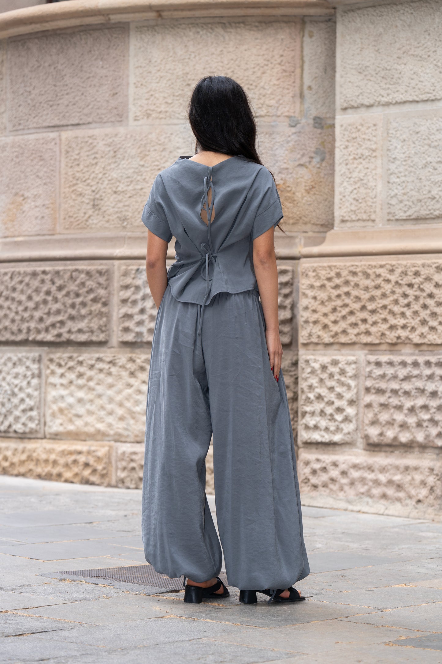 Top Gakito Gris 'Cupro Touch'