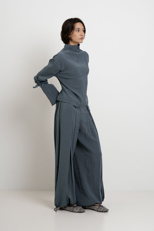 Pantalón Baki Gris 'Cupro Touch'