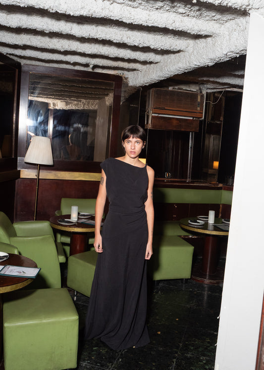Vestido Tuin Negro 'Cupro Touch'