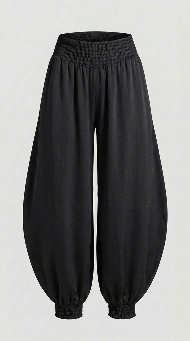 Pantalón Ren Negro 'Cupro Touch'