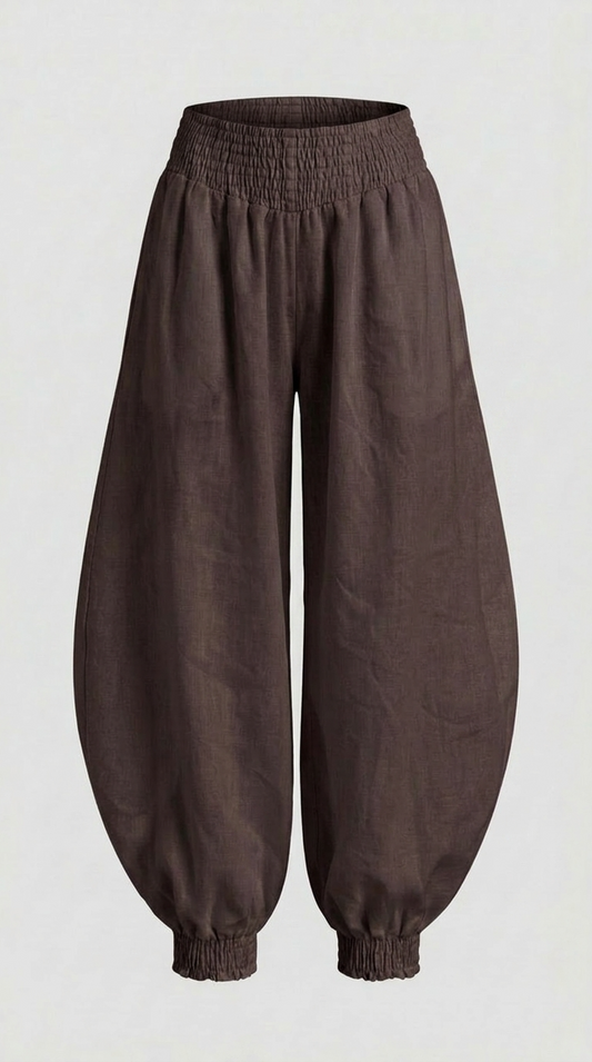 Pantalón Ren Choco (100% Lino)