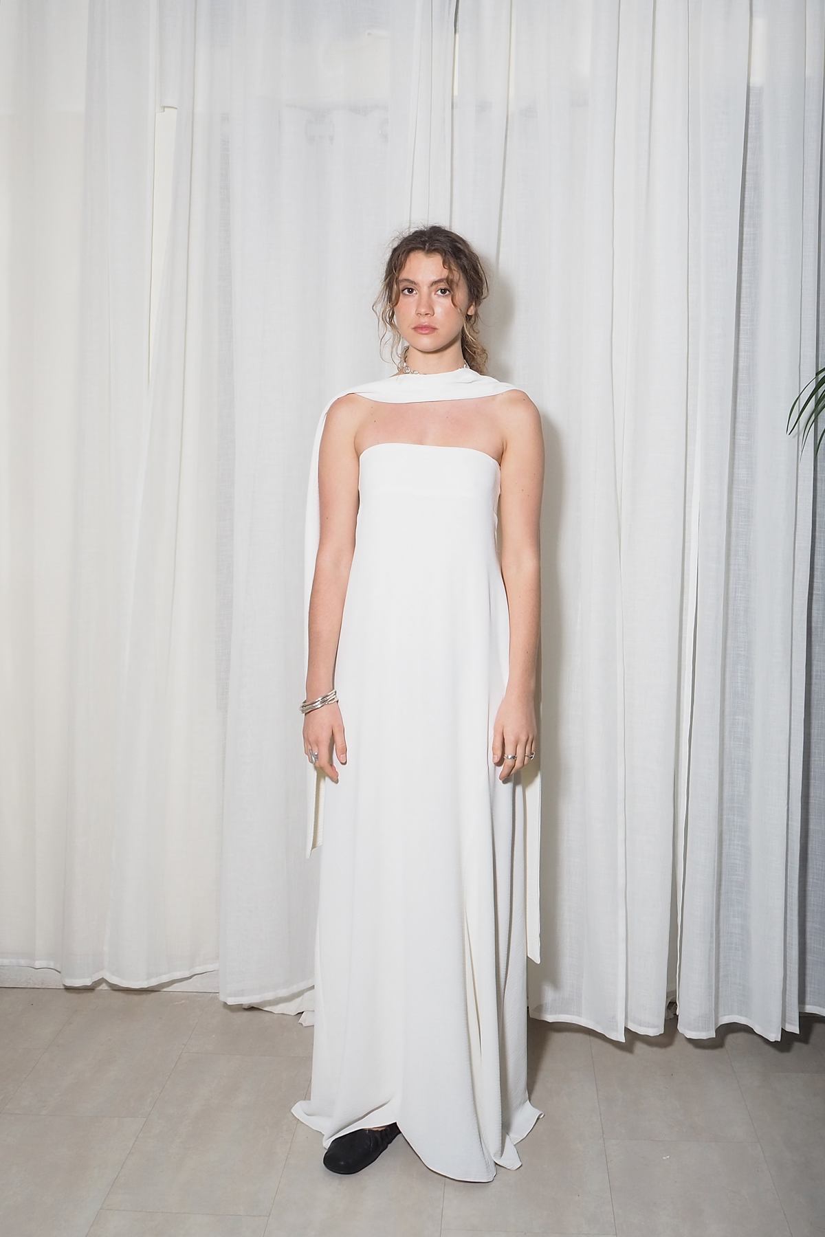 ivory tube dress Women Ivory Tube Maxi Dress