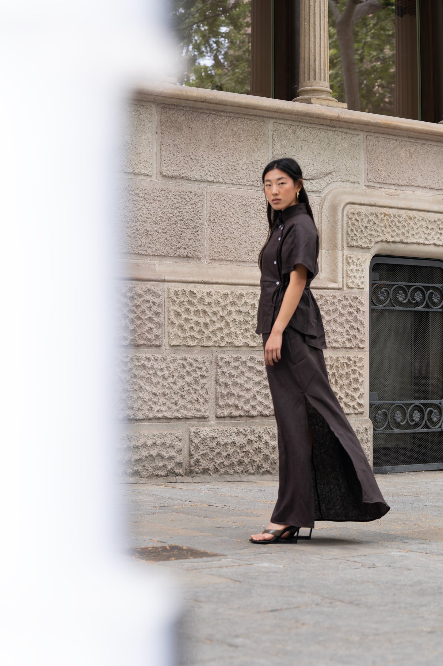 Bura Choco Skirt (100% Linen)